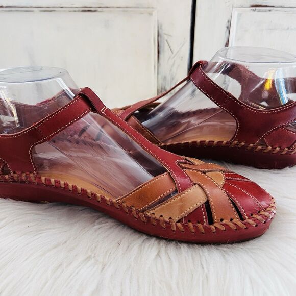 Pikolinos Puerto Vallarta Closed Toe Strappy Sandals Earthy Leather EU39 US8 - Picture 4 of 8